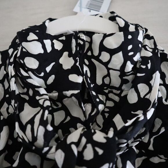 Les Hommes Femme Women's Sz 46 White/Black Abito Lungo Incanto Silk Dress $1077 - Picture 8 of 11
